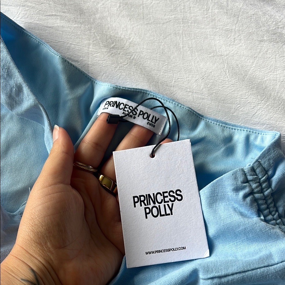 Princess Polly Blue Merglise One-Shoulder Top - Picture 5 of 5